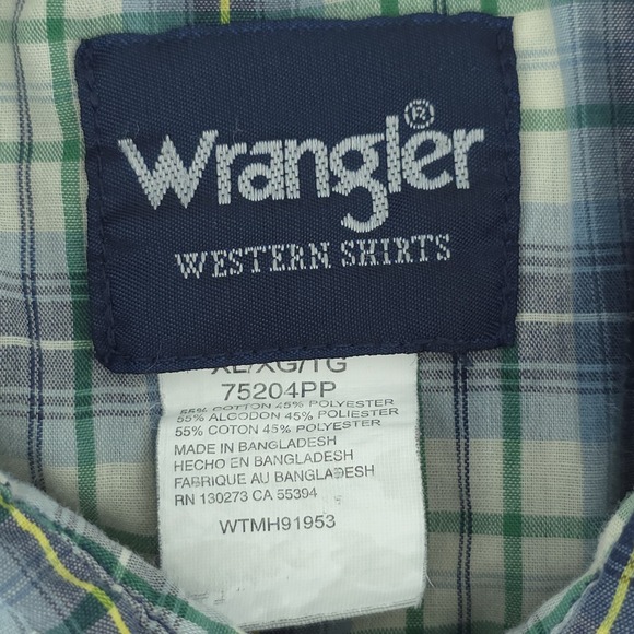 VTG Wrangler Western Shirt Mens XL Multicolor Long Sleeve Pearl Snap Cowboy - Picture 3 of 7